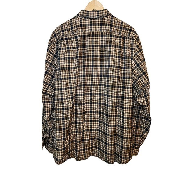Eddie Bauer Mens Flannel Shirt‎ Relaxed Fit Plaid Long Sleeve Button Up Size XL - Picture 4 of 4